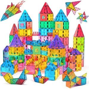 Magnetic Tiles Kids Magnetic Blocks Building Sets‎ 3D Magnet Building Blocks Toy